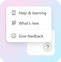 An image providing an example of the Give feedback button.