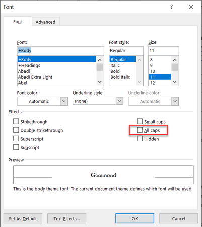 typing in capital letters only | Microsoft Community Hub