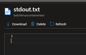 stdout result