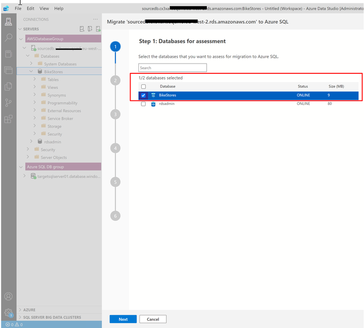 Migrate Amazon RDS SQL DB to Azure SQL Database using Migration ...