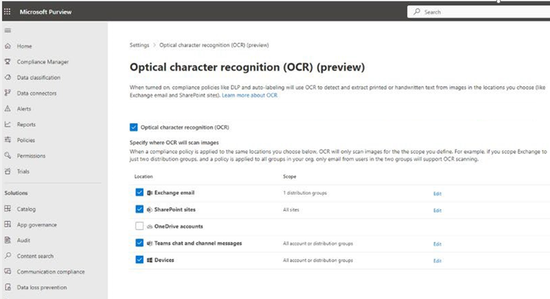 Figure 1. Specifying workloads for OCR scans