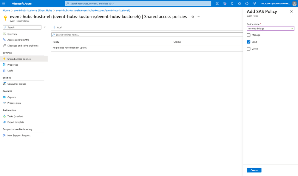 Event Hubs SAS Policy