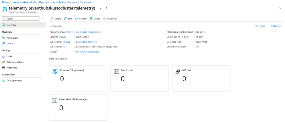 Azure Data Explorer database