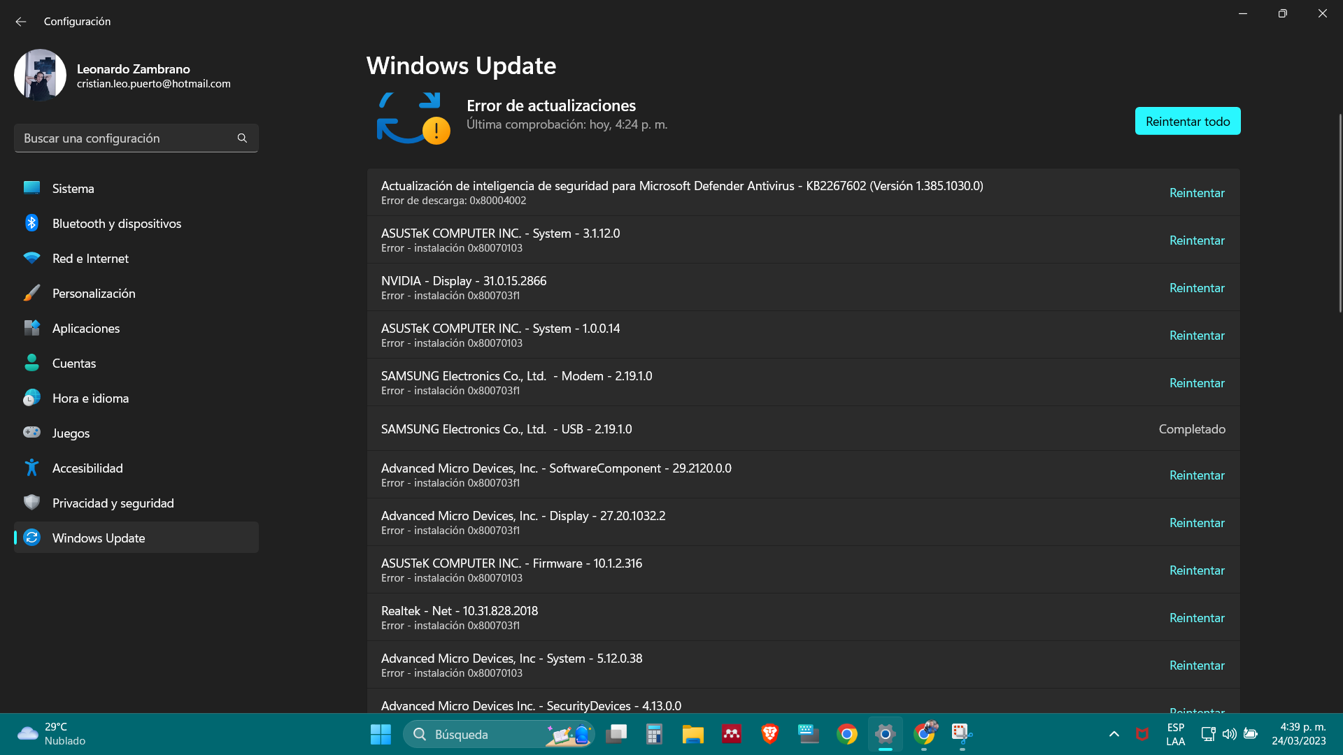 Error Windows Update | Microsoft Community Hub