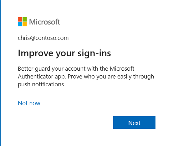 Registration campaign sign-in prompt .