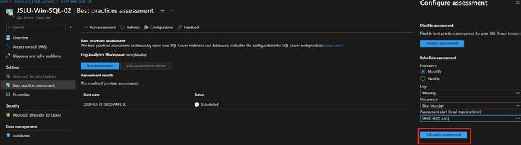 Best practices assessment for Azure Arc Enabled SQL Server