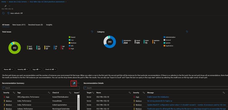 Best practices assessment for Azure Arc Enabled SQL Server