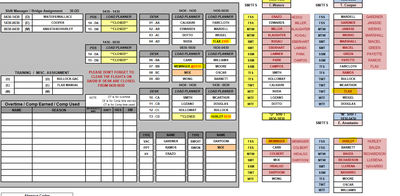 Names on schedule with different times showing red on the employee list..PNG