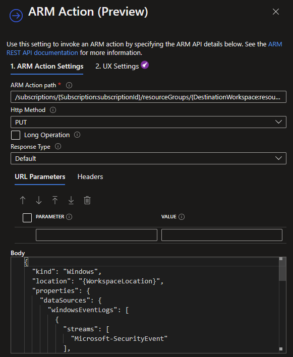 Here, the body of the template is stored within the button while being dynamically updated for values.