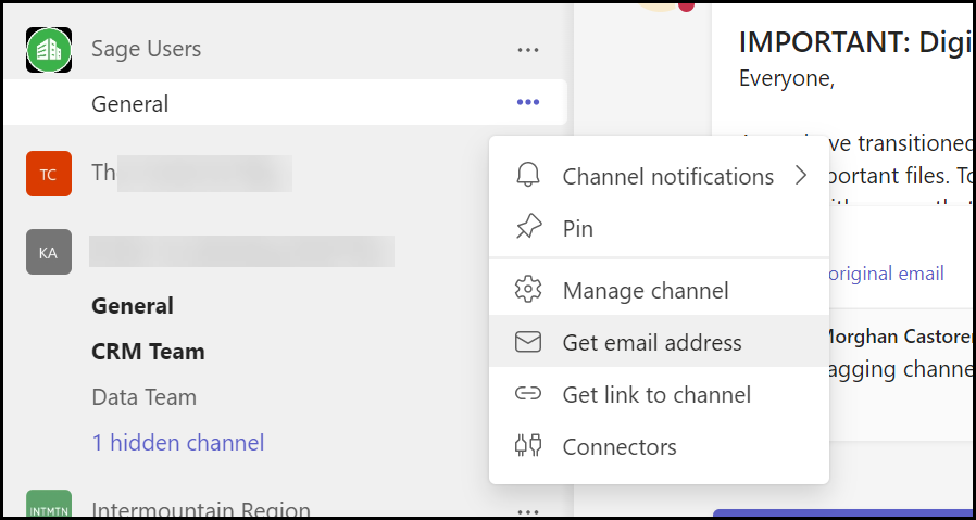 Is it possible to deliver emails to Teams channels to the members' main ...