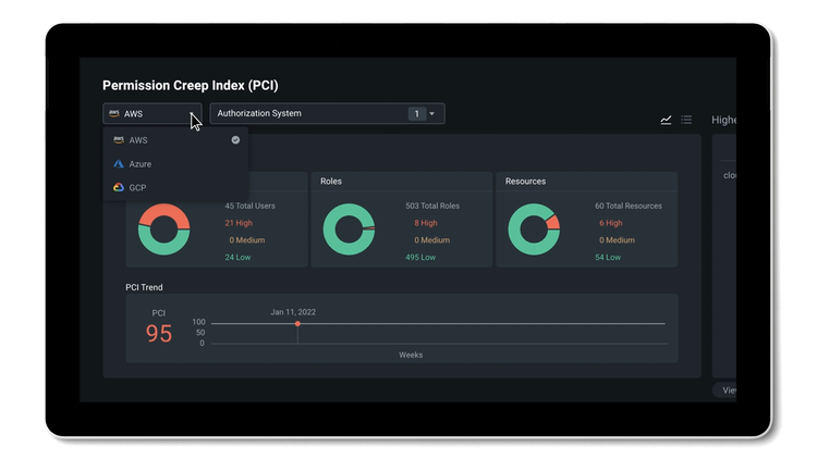 Manage identity permissions across your multicloud infrastructure.