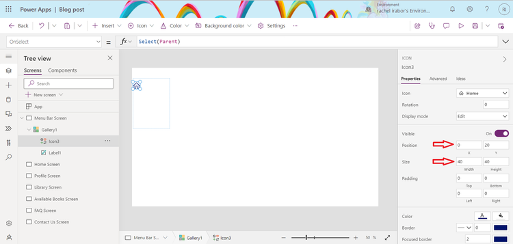 Create a responsive menu navigation bar in Canvas Power Apps using ...