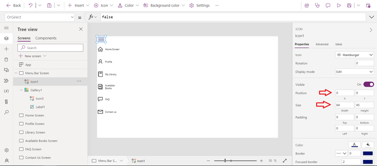 Create a responsive menu navigation bar in Canvas Power Apps using ...