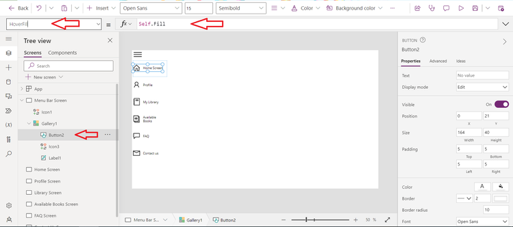 Create a responsive menu navigation bar in Canvas Power Apps using ...