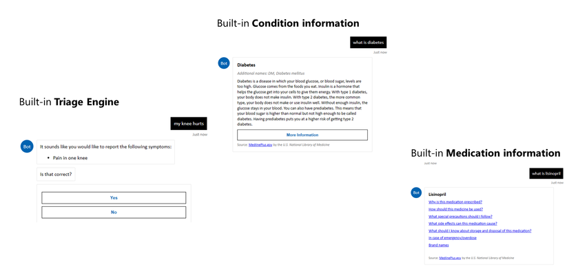 Azure Health Bot Built-in Capability