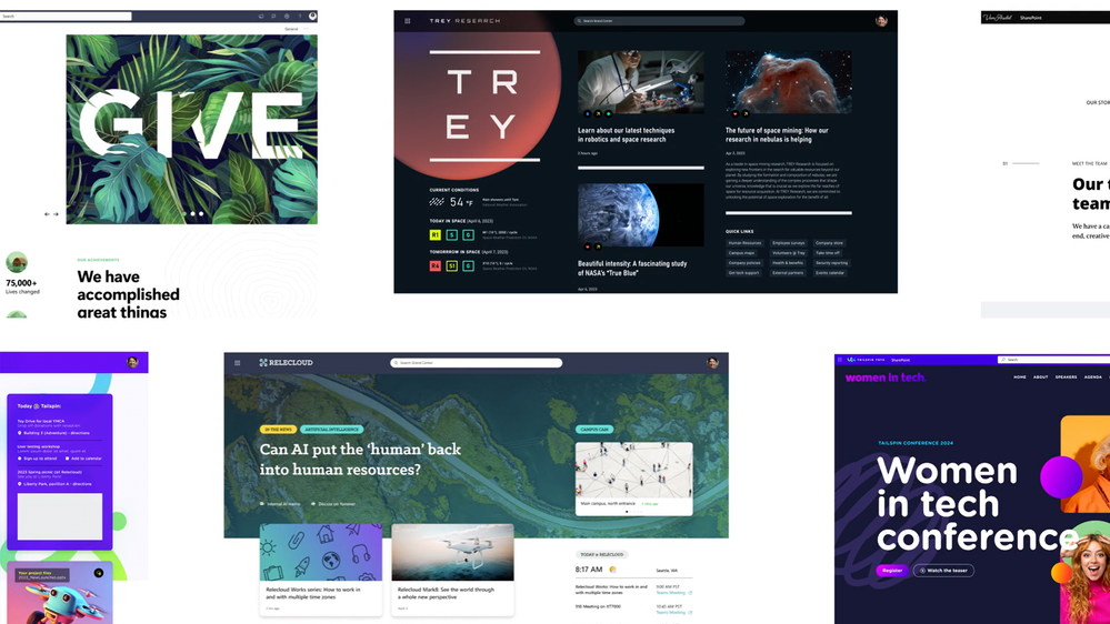 SharePoint’s new look empowers you to make pages and sites that are differentiated, bolder, and more sophisticated than ever before.
