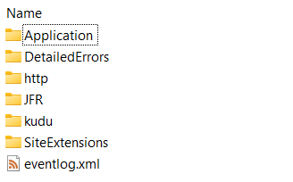 LogFiles directory