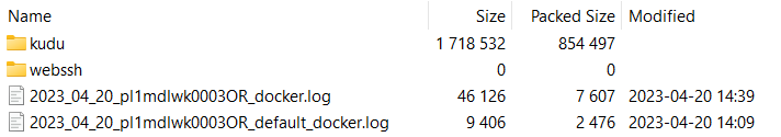 LogFiles directory