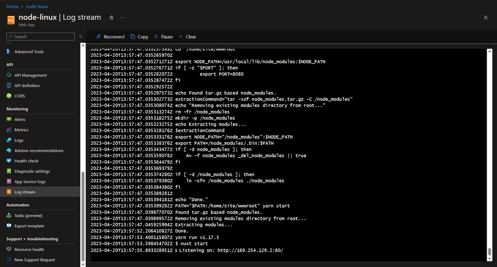 Log Stream (Linux)