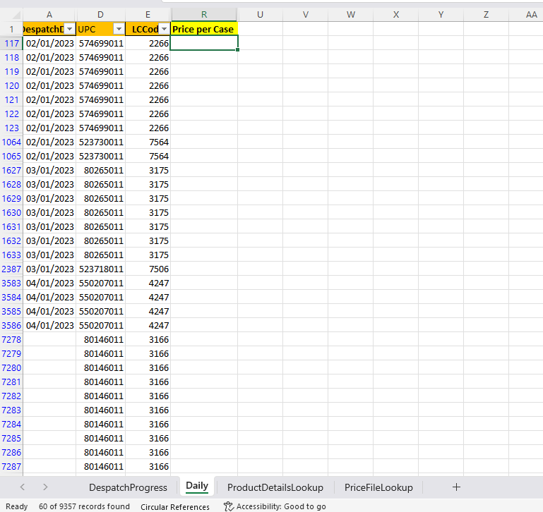 Help - What's the best forumla for a lookup between 2 dates based on a ...