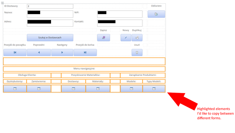 How do I copy design elements from one form into another? | Microsoft ...