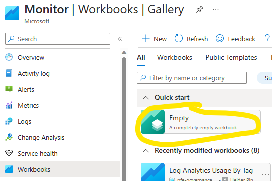 Creating an empty workbook