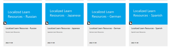 Learn Resources Localized in 12 languages!! | Microsoft Community Hub