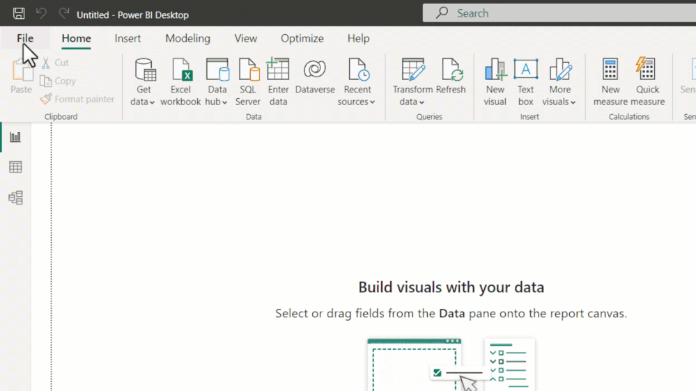 DAX Suggestion Enable Feature on PB Desktop.gif