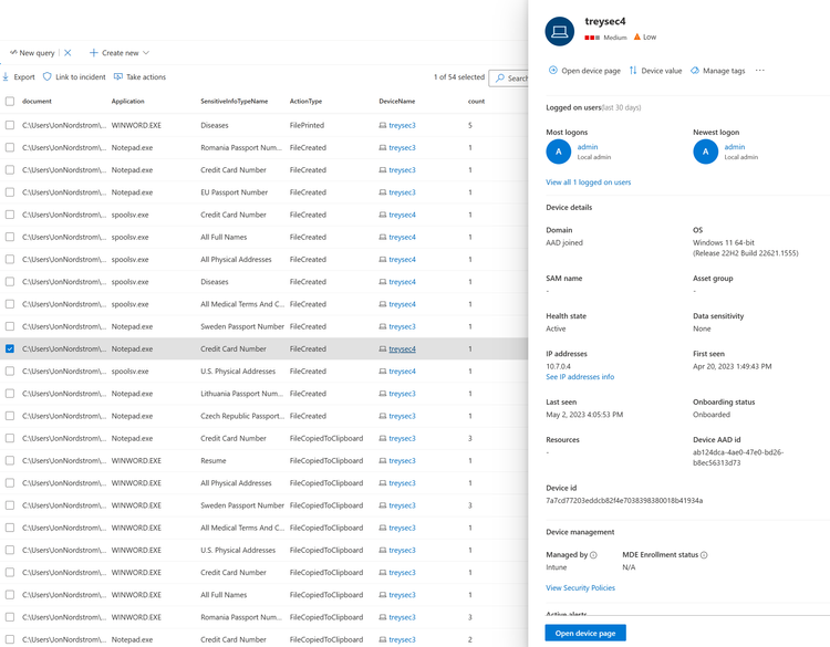 Advanced hunting for Microsoft Purview Data Loss Prevention (DLP ...