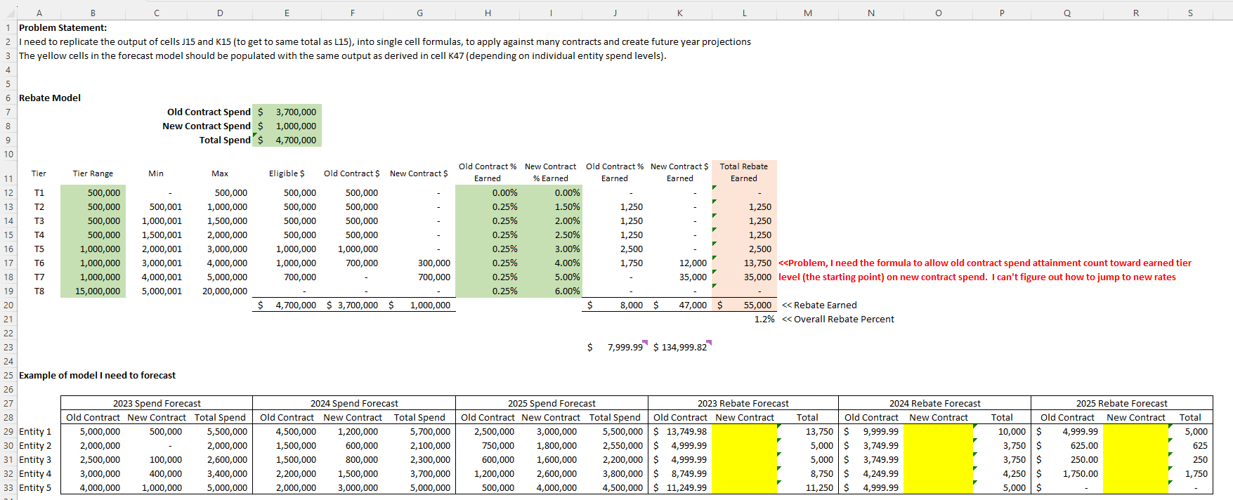 Need help with formula evaluating progressive rebate against 2 criteria ...
