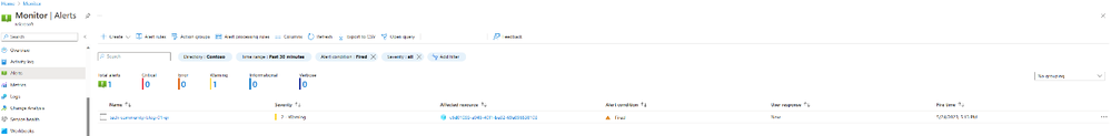 Figure 4: Check the Alert Results