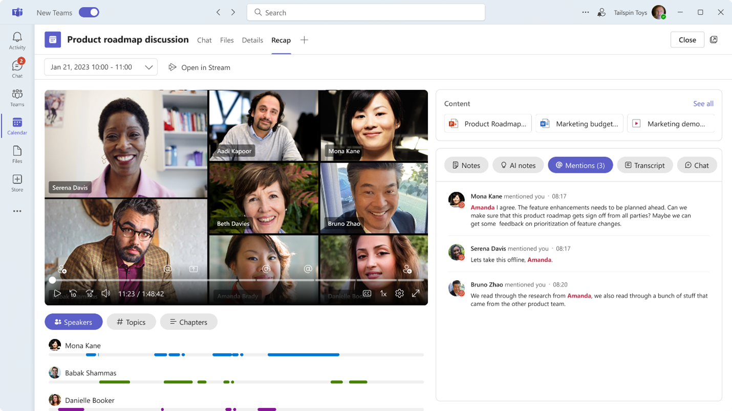 Intelligent meeting recap in Teams Premium, now available | Microsoft ...