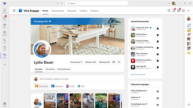 Personalize your campaigns with profile branding.