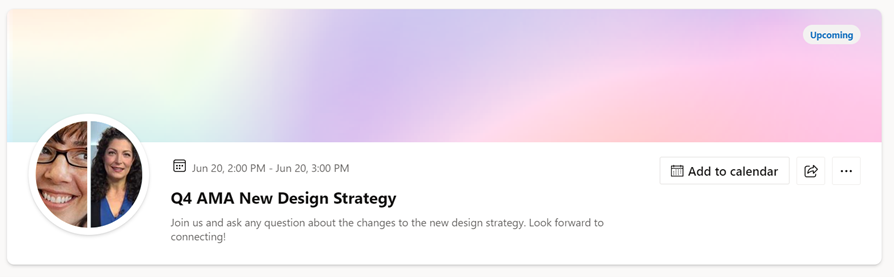 AMAs can be saved directly to your calendar!