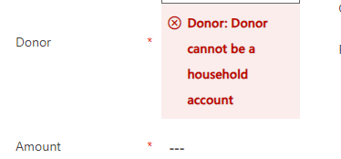 Transactions: Household Records in Donor Field | Microsoft Community Hub