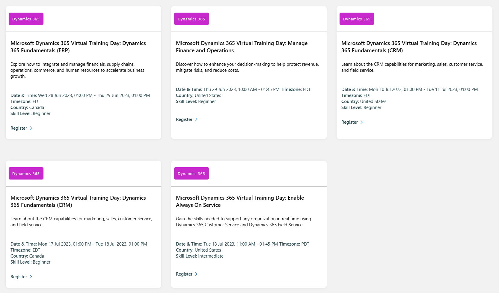MICROSOFT VIRTUAL TRAINING EVENTS visual data 6