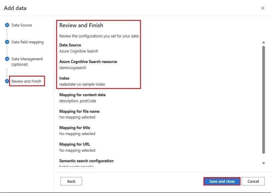 Review and Save