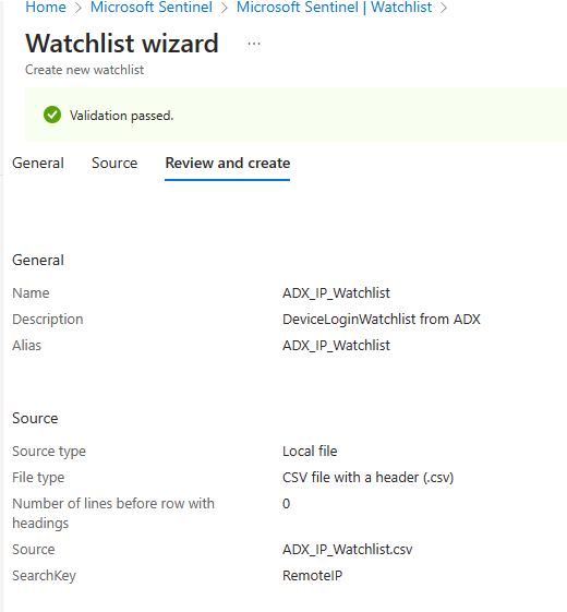 Validated Watchlist fields