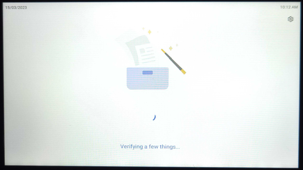 Teams "Verifying a few things..." Screen.