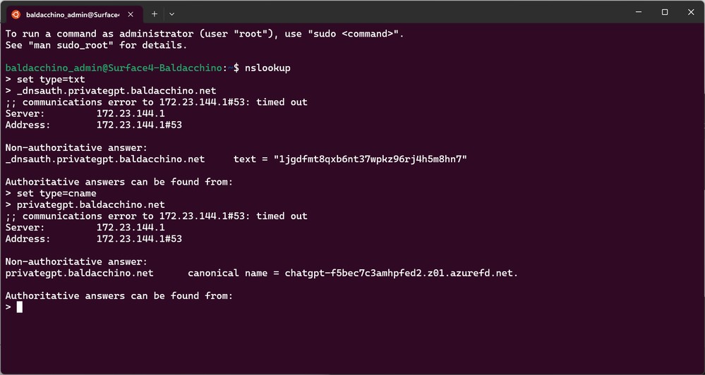Perform DNS validation of the _dnsauth TXT record