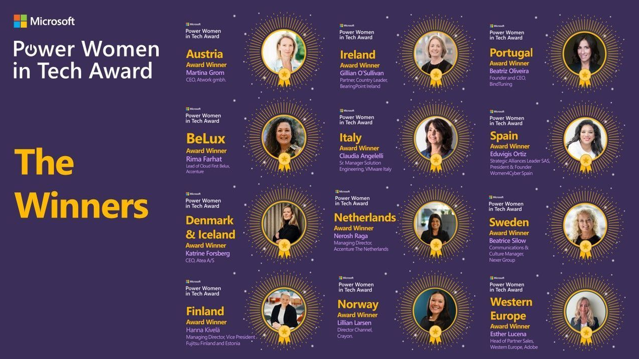 Conheça as 12 vencedoras dos Microsoft power Women in Tech Awards ...