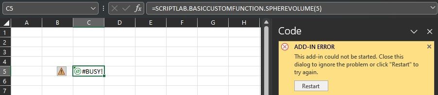 Script Lab Error 