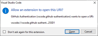 Permitir que GitHub Copilot Chat abra el URI