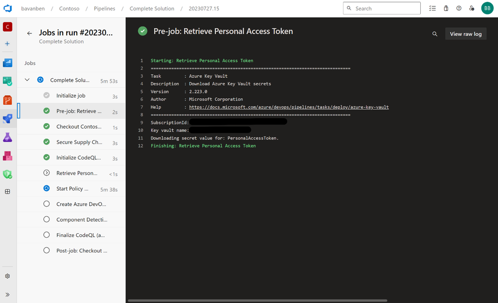 Figure 2: Retrieve Personal Access Token