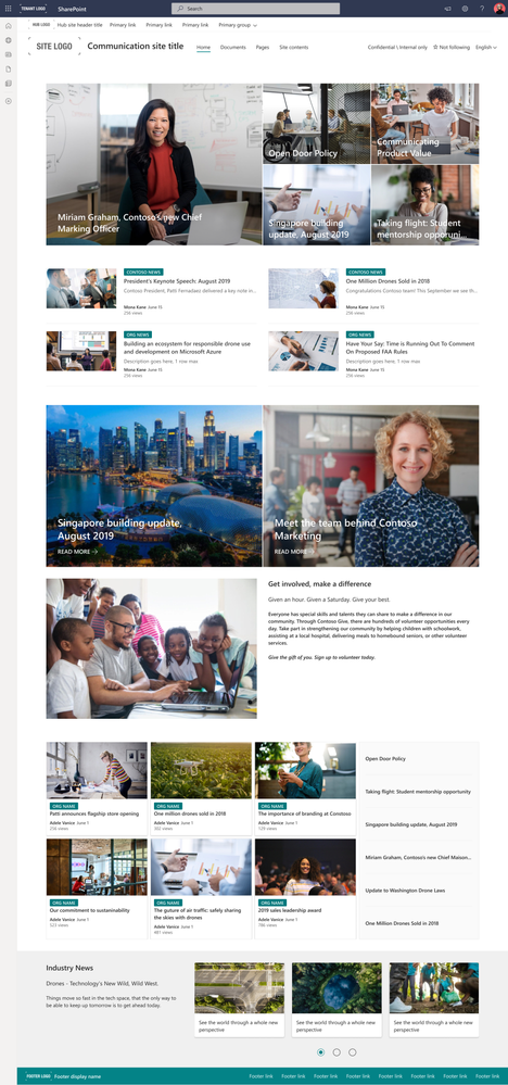 Organization News - SharePoint look book