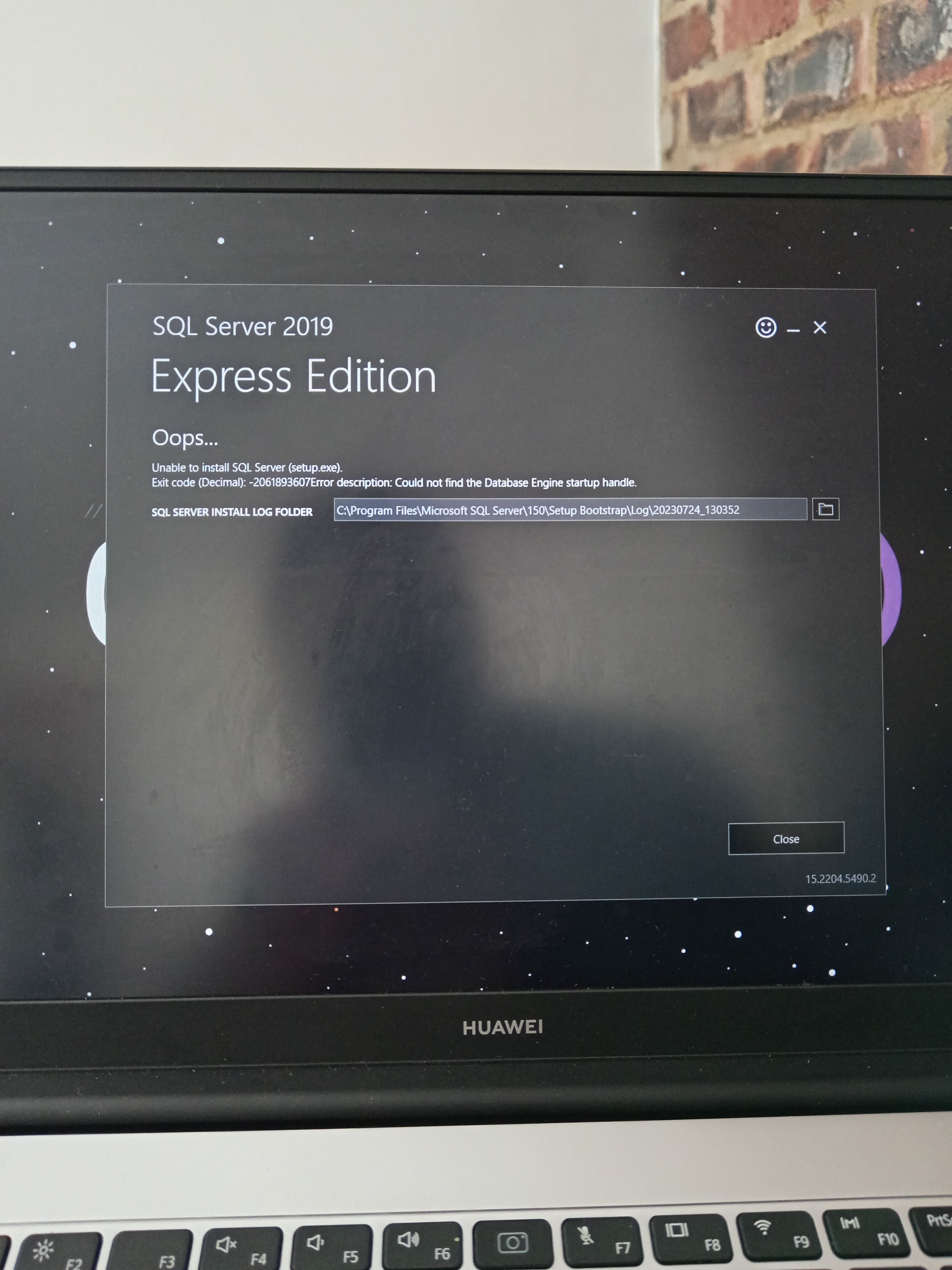 Unable to install Sql Server | Microsoft Community Hub