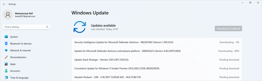 Screenshot of checking for Windows Update in Settings.png