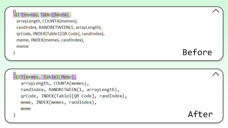Monospaced Formula Bar