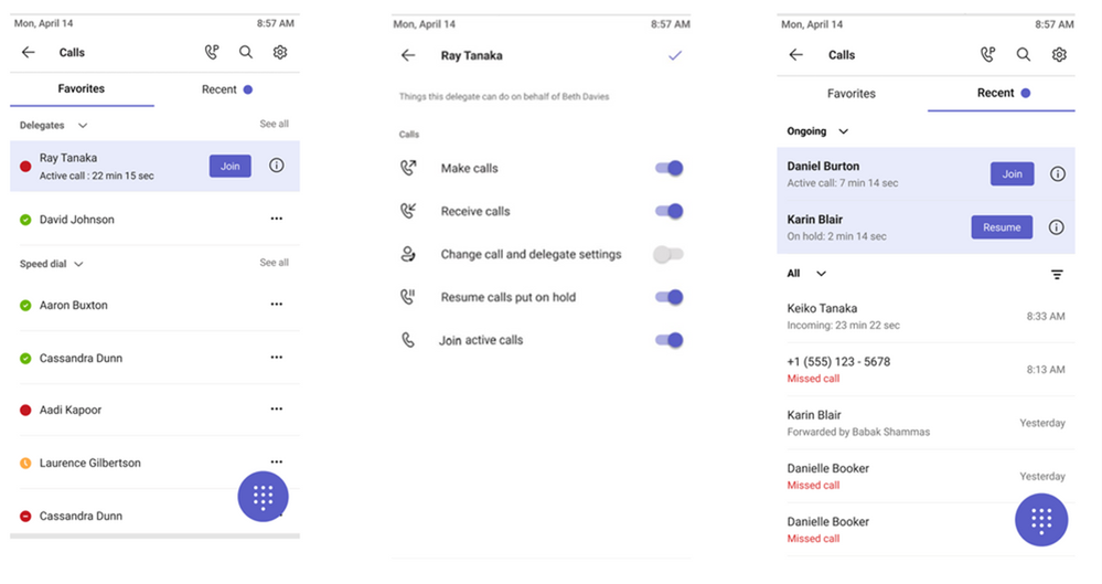 New call delegation experience on Teams phone device