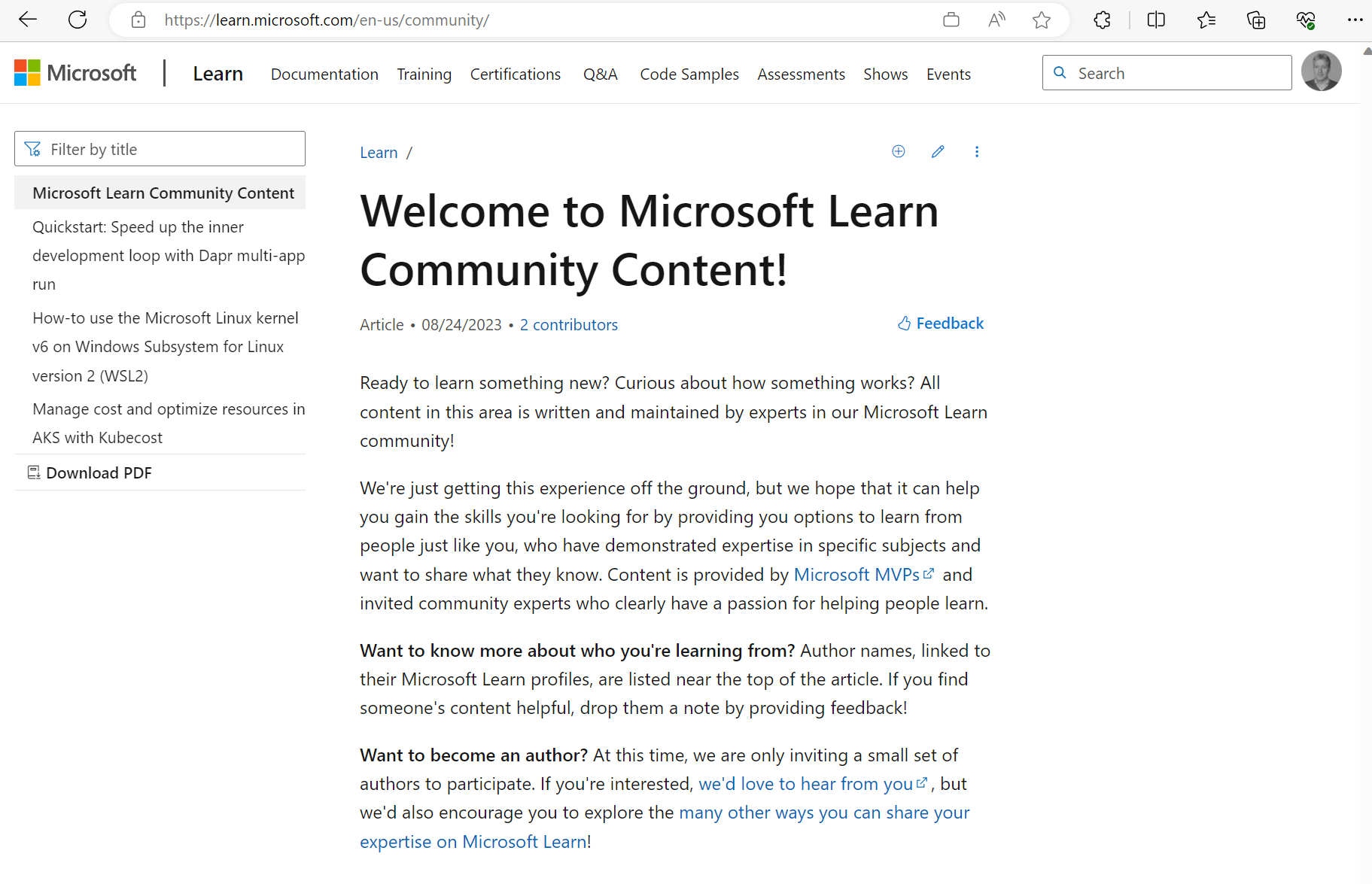 Microsoft Learn Community Content is live